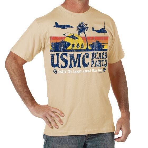 7.62 Design USMC Beach Party T-paita Sand