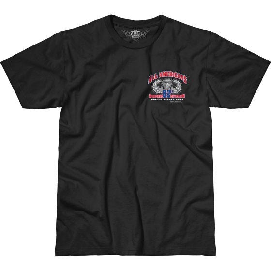 7.62 Design Army 82nd Airborne All Americans Battlespace T-paita Musta