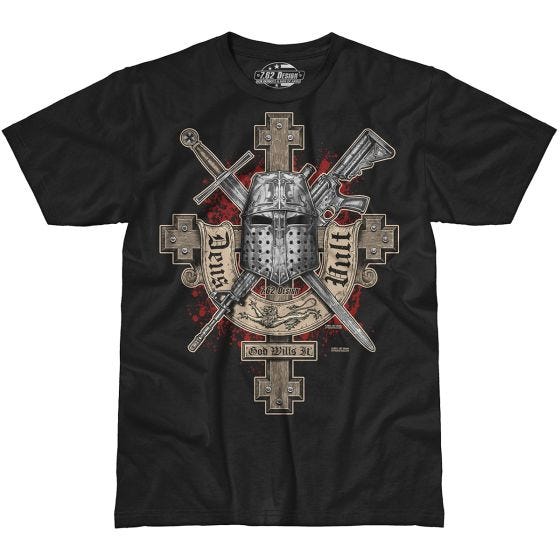 7.62 Design Deus Vult T-paita Musta