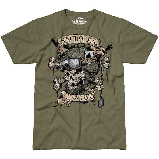 7.62 Design Sacrifice & Valor T-paita Military Green