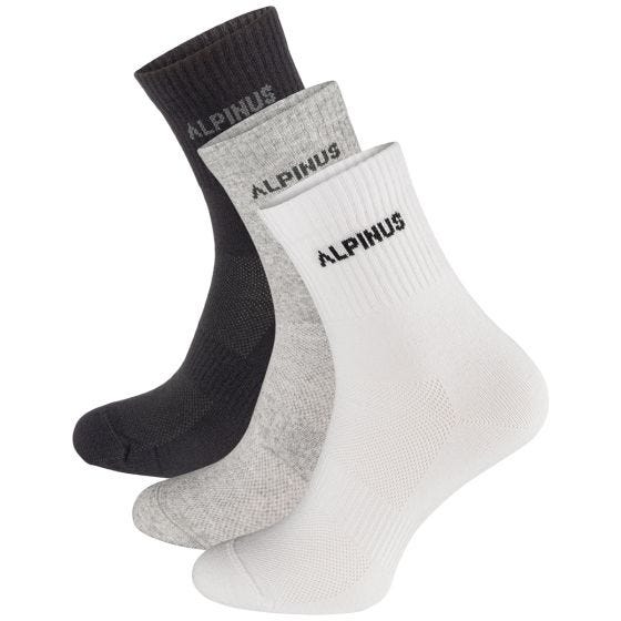 Alpinus Alpamayo 3-Pack Sukat - Musta/Harmaa/Valkoinen