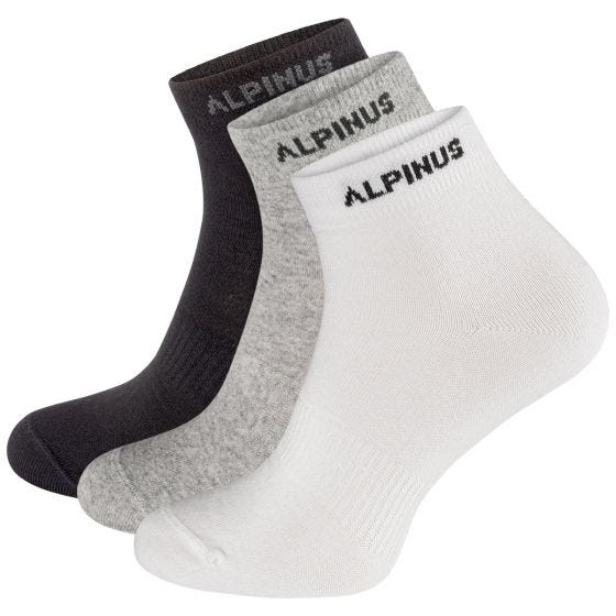 Alpinus Puyo 3-Pack Sukat - Musta/Harmaa/Valkoinen