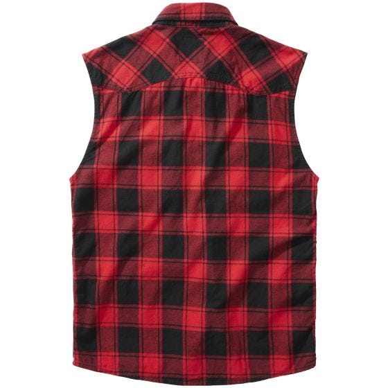 Brandit Sleeveless Ruutupaita - Punainen/Musta