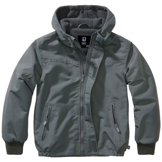 Brandit Lapset Windbreaker Front Zip Takki - Antrasiitti