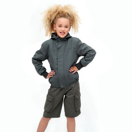 Brandit Lapset Windbreaker Front Zip Takki - Antrasiitti