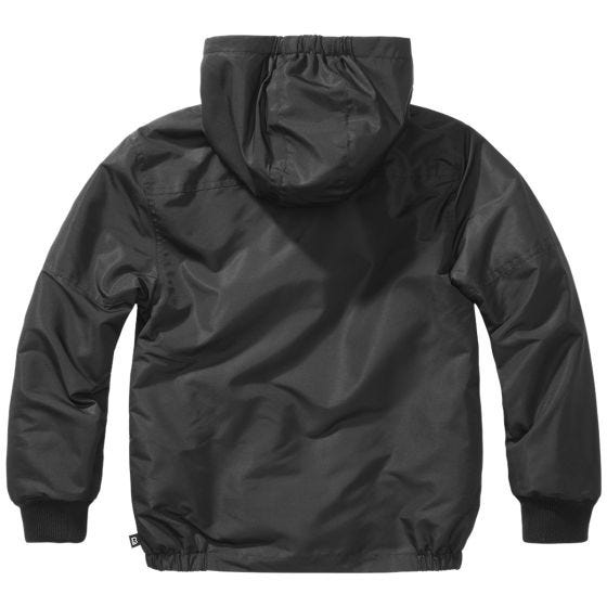Brandit Lapset Windbreaker Front Zip Takki - Musta