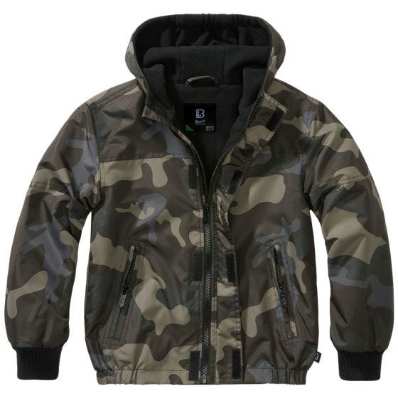 Brandit Lapset Windbreaker Front Zip Takki - Dark Camo