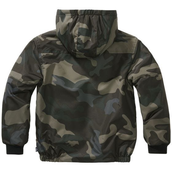 Brandit Lapset Windbreaker Front Zip Takki - Dark Camo