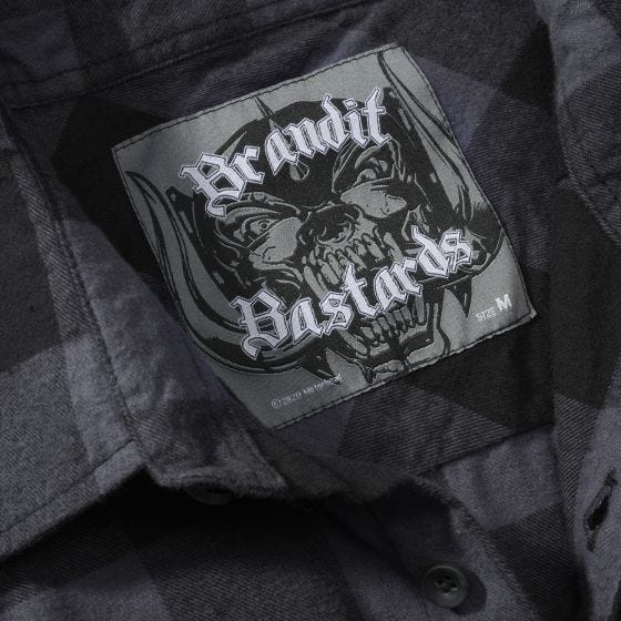 Brandit Motörhead Ruutupaita - Musta/Harmaa