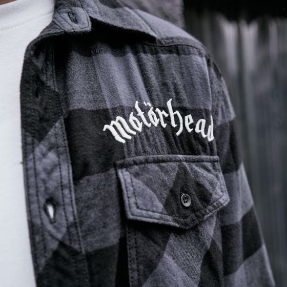 Brandit Motörhead Ruutupaita - Musta/Harmaa