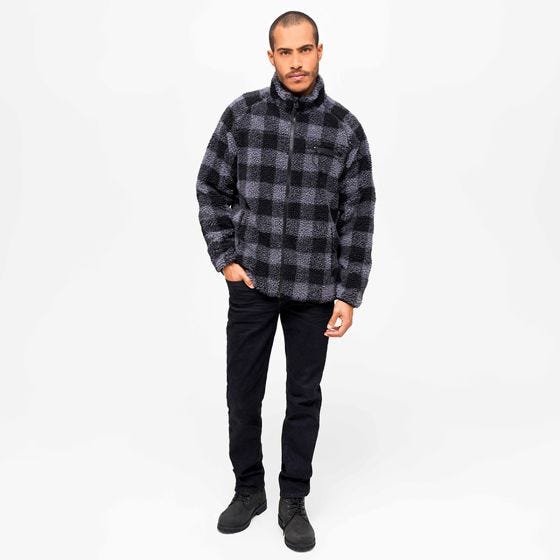 Brandit Teddyfleece Takki - Musta/Harmaa