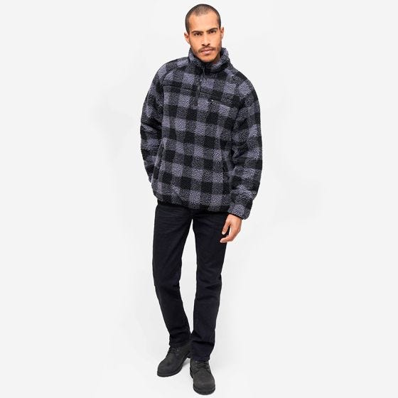 Brandit Teddyfleece Troyer Takki - Musta/Harmaa