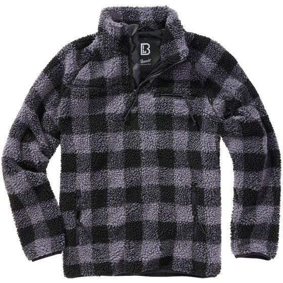 Brandit Teddyfleece Troyer Takki - Musta/Harmaa