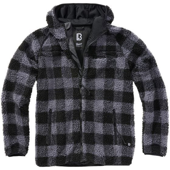 Brandit Teddyfleece Worker Takki - Musta/Harmaa