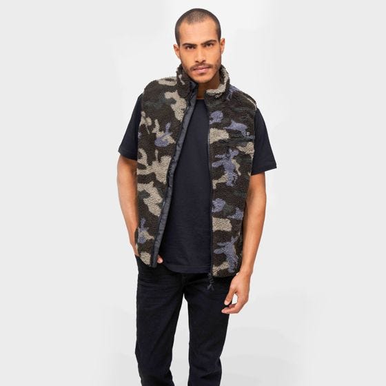 Brandit Teddyfleece Worker Liivi - Dark Camo