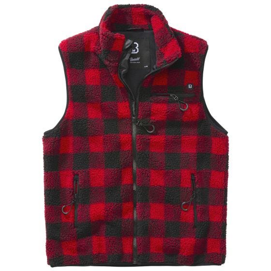 Brandit Teddyfleece Worker Liivi - Punainen/Musta