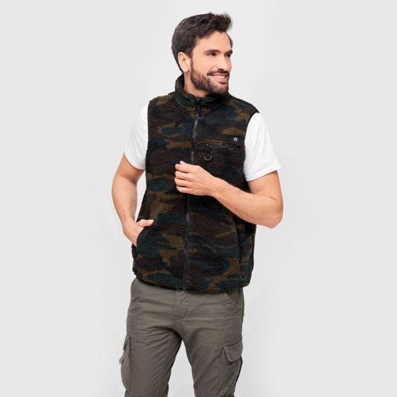 Brandit Teddyfleece Worker Liivi - Woodland