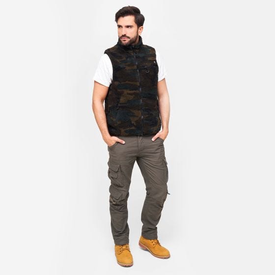 Brandit Teddyfleece Worker Liivi - Woodland
