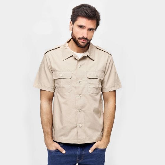 Brandit US Ripstop Lyhythihainen paita - Beige