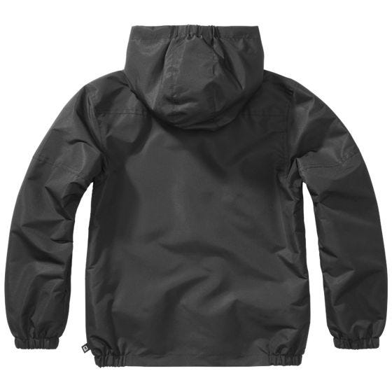 Brandit Lapset Summer Windbreaker Front Zip Takki - Musta