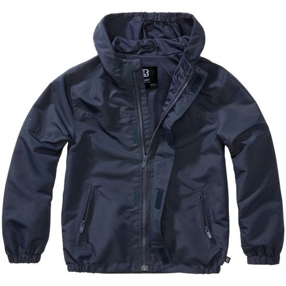 Brandit Lapset Summer Windbreaker Front Zip Takki - Navy