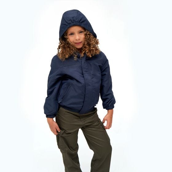 Brandit Lapset Summer Windbreaker Front Zip Takki - Navy