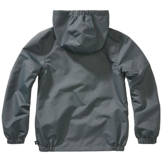 Brandit Lapset Summer Windbreaker Front Zip Takki - Antrasiitti