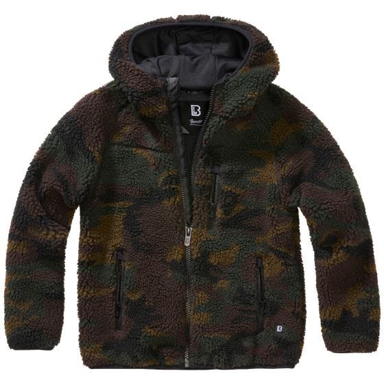 Brandit Lapset Teddyfleece Hupullinen takki - Woodland