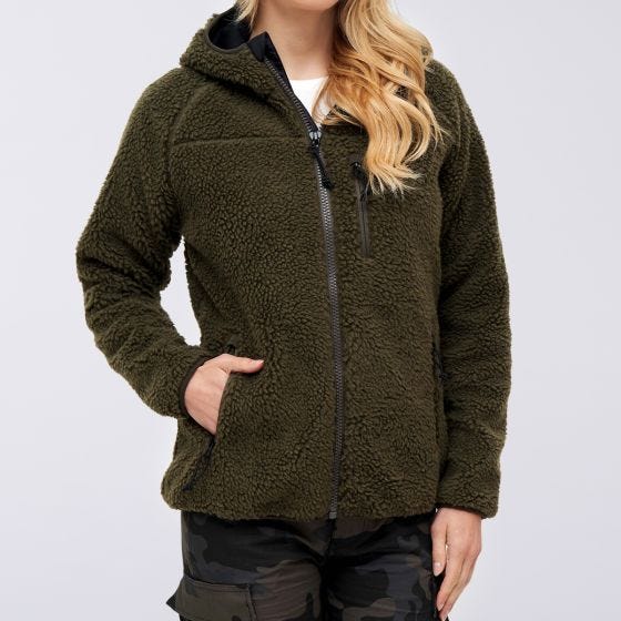 Brandit Teddyfleece Hyvät naiset Takki - Oliivi