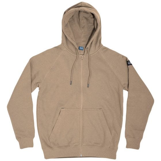CLOMOD "Blank" Täysvetoketjullinen collegepusero - Tan Brown