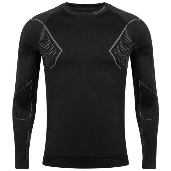 Alpinus Active Longsleeve Aluskerrastopaita - Musta/Harmaa