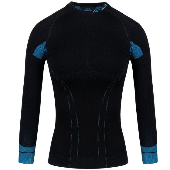 Alpinus Active Longsleeve Aluskerrastopaita - Musta/Sininen