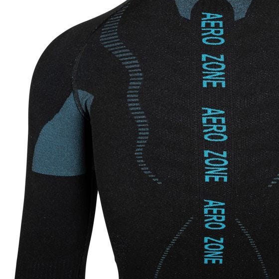 Alpinus Active Longsleeve Aluskerrastopaita - Musta/Sininen