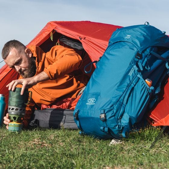 Highlander Miesten Ben Nevis Rinkka 65 L - Harmaa
