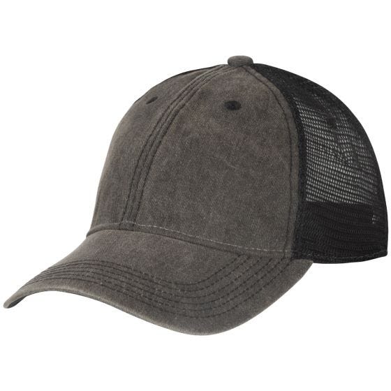 Helikon Plain Trucker Lippalakki - Dirty Washed Black / Black A