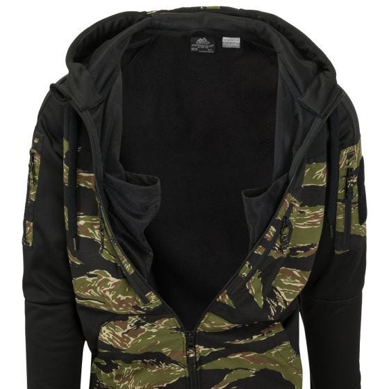 Helikon Rogue Täysvetoketjullinen huppari - Musta/Tiger Stripe