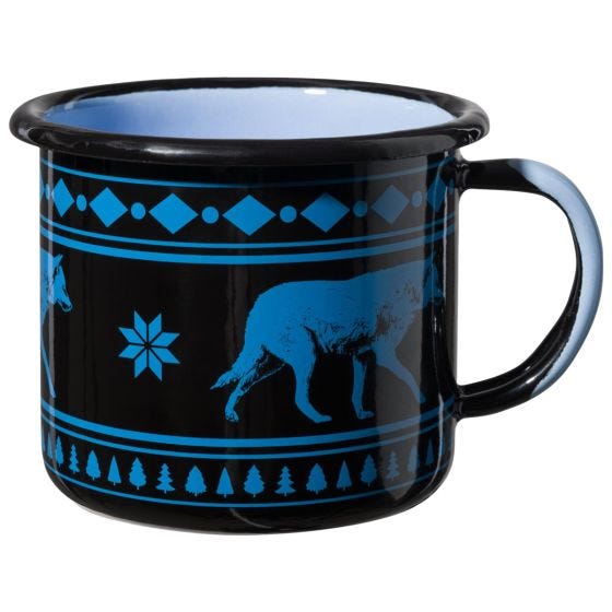 Helikon Wolf Enamel Muki 350 ml - Musta