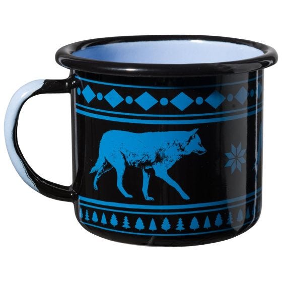 Helikon Wolf Enamel Muki 350 ml - Musta