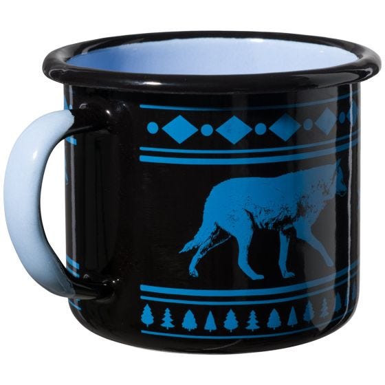 Helikon Wolf Enamel Muki 350 ml - Musta