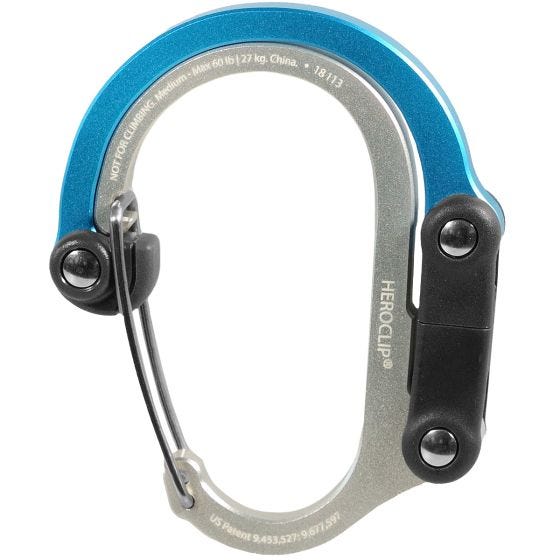 Heroclip Medium Gear Karbiinihaka - Blue Steel