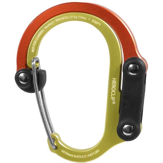 Heroclip Medium Gear Karbiinihaka - Fireball