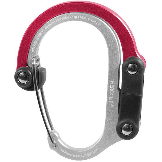 Heroclip Medium Gear Karbiinihaka - Hot Rod Red