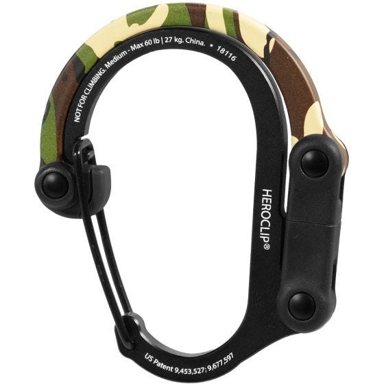 Heroclip Medium Gear Karbiinihaka - Woodland Hero