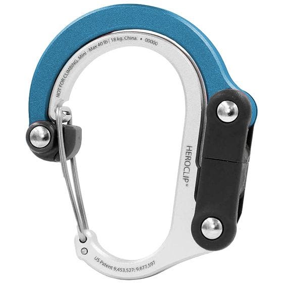 Heroclip Mini Gear Karbiinihaka - Blue Steel