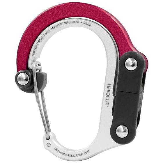 Heroclip Mini Gear Karbiinihaka - Hot Rod Red