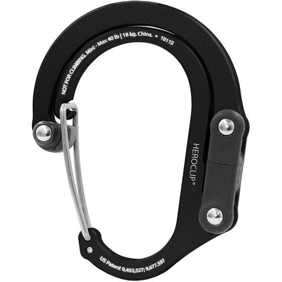 Heroclip Mini Gear Karbiinihaka - Stealth Black
