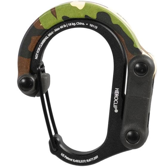 Heroclip Mini Gear Karbiinihaka - Woodland Hero