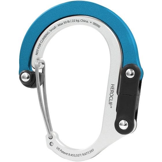 Heroclip Small Gear Karbiinihaka - Blue Steel