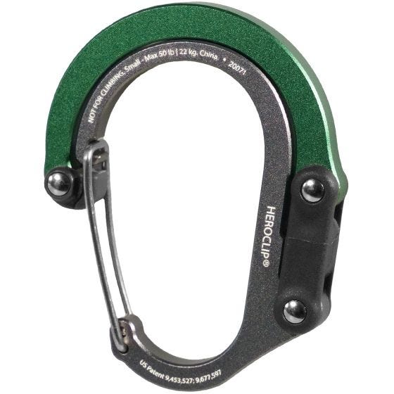 Heroclip Small Gear Karbiinihaka - Forest Green
