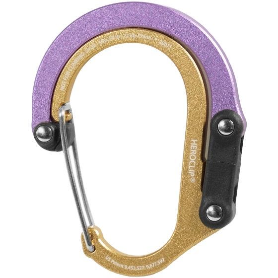 Heroclip Small Gear Karbiinihaka - Gold Lavender